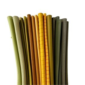 20 Designer Green Faux Leather Fabric Swatches Quilting Crafts Sewing Upholstery